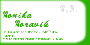 monika moravik business card